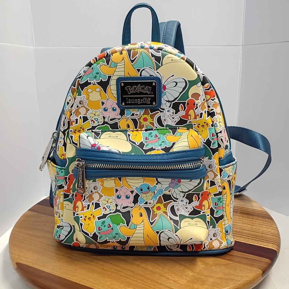 Loungefly Pokémon Sticker Collage Mini Backpack Pikachu Cubone Squirtle